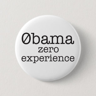Macaron Rond 5 Cm Bouton zéro d'expérience de Zerobama Obama