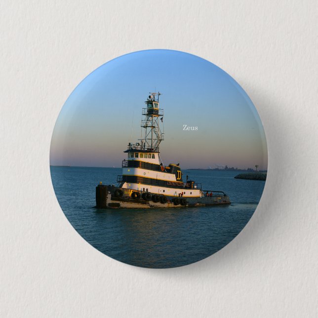 Macaron Rond 5 Cm Bouton Zeus (Devant)