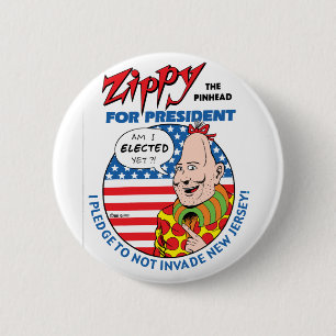 Macaron Rond 5 Cm Bouton Zippy for President