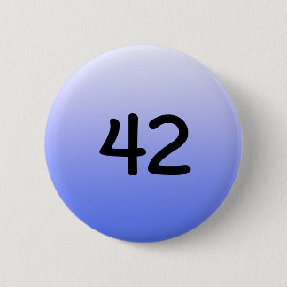 Macaron Rond 5 Cm boutonnez autour du fourtytwo bleu de nombre