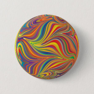 Macaron Rond 5 Cm Boutons arc-en-ciel prismatiques - Couleur hypnoti