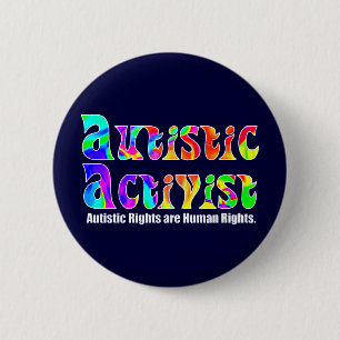 Macaron Rond 5 Cm Boutons autistes d'activiste (couleur)