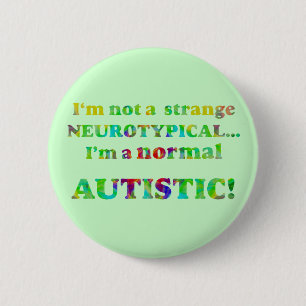 Macaron Rond 5 Cm Boutons autistes normaux