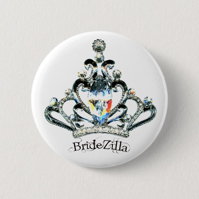Macaron Rond 5 Cm Boutons BrideZilla Tiara (Devant)