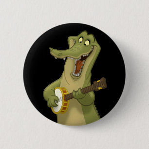 Macaron Rond 5 Cm Boutons d'alligator de Banjo-Strummin'