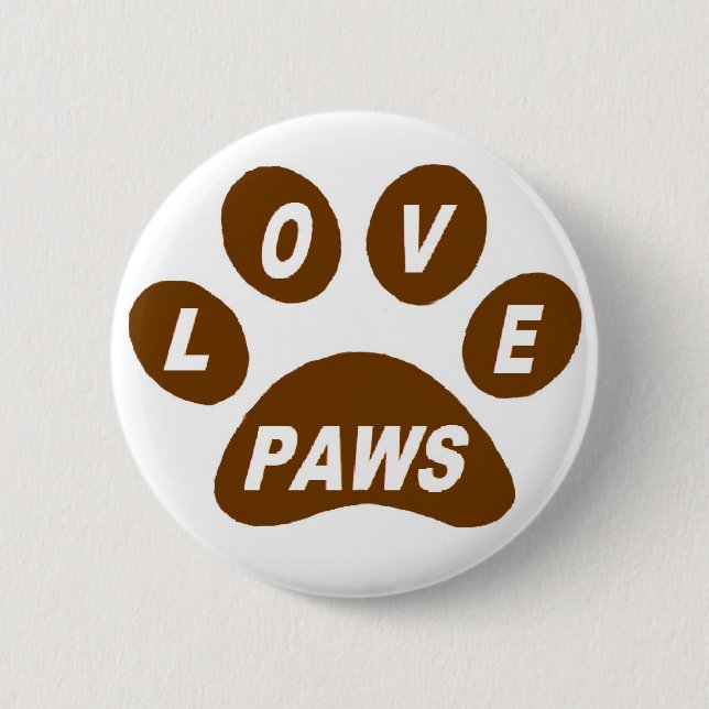 Macaron Rond 5 Cm Boutons d'amour sur pattes Brown (Devant)
