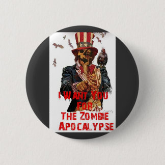 Macaron Rond 5 Cm boutons d'apocalypse de zombi