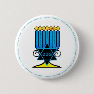 Macaron Rond 5 Cm Boutons de BBG Menorah !