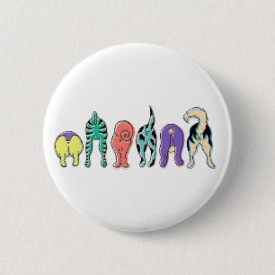 Macaron Rond 5 Cm Boutons de chien colorés