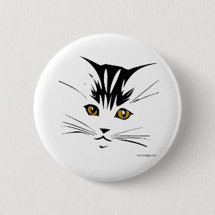 Macaron Rond 5 Cm Boutons de conception d'art de chat
