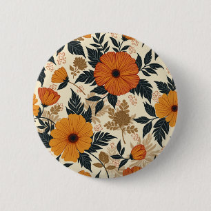 Macaron Rond 5 Cm Boutons de géométrie florale en gras