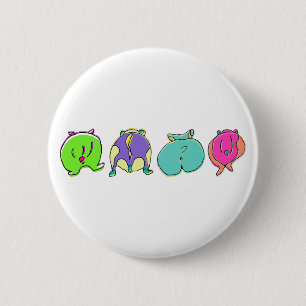 Macaron Rond 5 Cm Boutons de hamster colorés