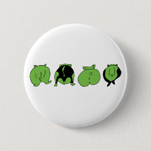 Macaron Rond 5 Cm Boutons de hamster vert