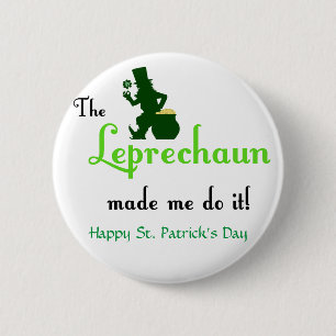 Macaron Rond 5 Cm Boutons de la Saint-Patrick Lutins