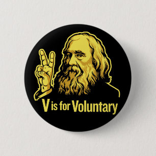 Macaron Rond 5 Cm Boutons de Lysander Spooner Voluntaryism