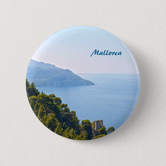 Macaron Rond 5 Cm Boutons de Majorque (Devant)