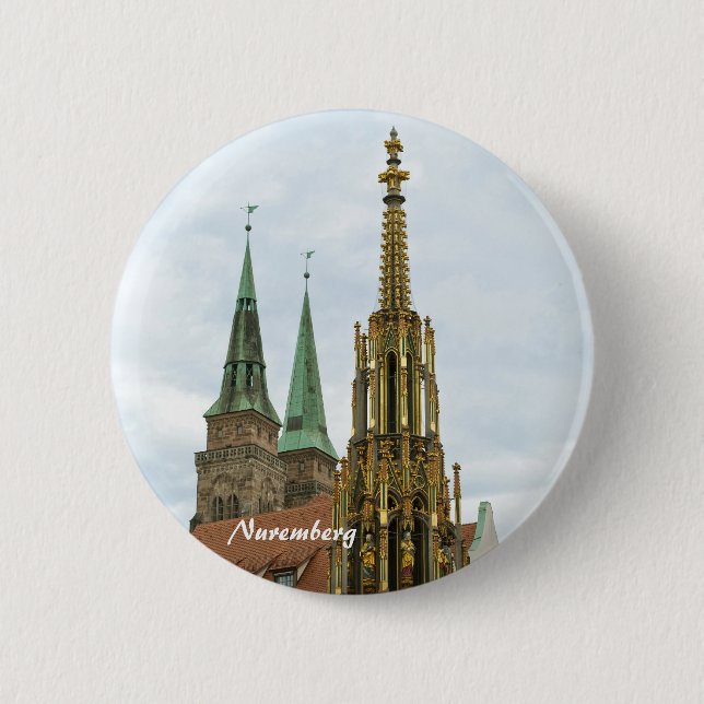 Macaron Rond 5 Cm Boutons de Nuremberg (Devant)