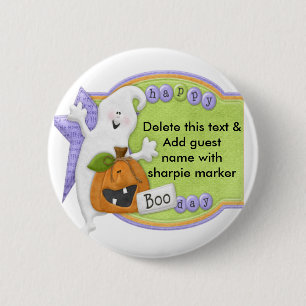 Macaron Rond 5 Cm Boutons de recto d'Halloween Nom de la partie Pin