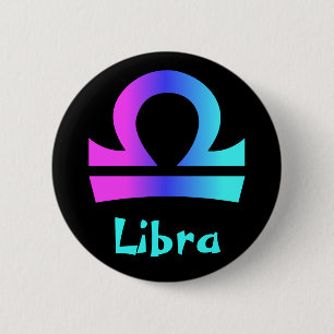 Macaron Rond 5 Cm Boutons de signe de l'horoscope de la librairie