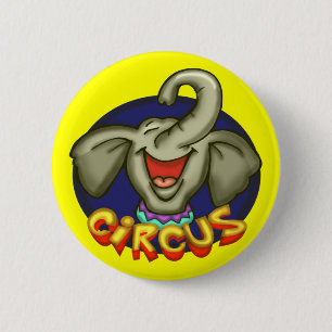 Macaron Rond 5 Cm Boutons d'éléphant de cirque