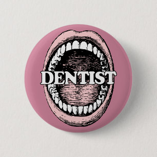 Macaron Rond 5 Cm Boutons dentistes