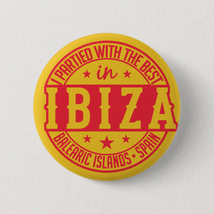 Macaron Rond 5 Cm Boutons d'IBIZA Espagne