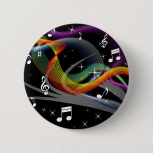 Macaron Rond 5 Cm Boutons d'illustration de musique