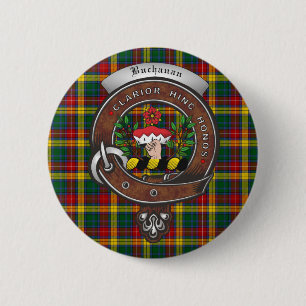 Macaron Rond 5 Cm Boutons d'insigne de clan Buchanan