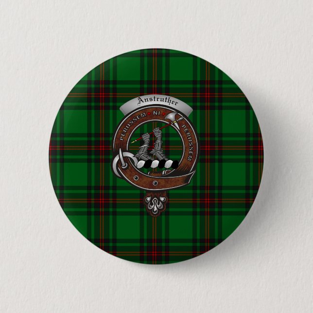 Macaron Rond 5 Cm Boutons d'insigne de clan d'Anstruther (Devant)