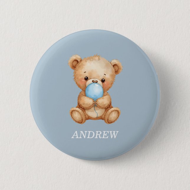 Macaron Rond 5 Cm Boutons d'ours en peluche (Devant)