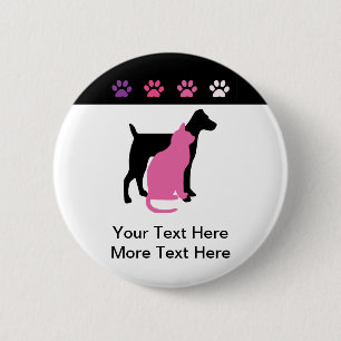 Macaron Rond 5 Cm Boutons Entreprises de soins pour animaux