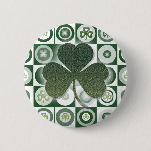 Macaron Rond 5 Cm Boutons et insignes irlandais de shamrocks