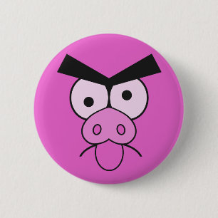Macaron Rond 5 Cm Boutons fous de porc