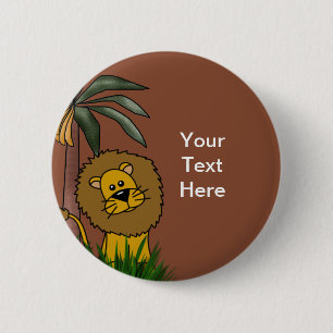 Macaron Rond 5 Cm Boutons Lion