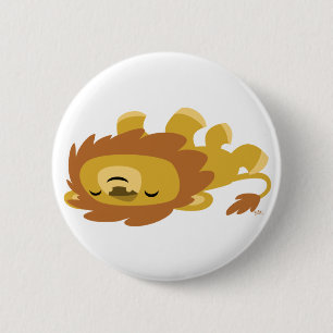 Macaron Rond 5 Cm Boutons Lion Lazy Cartoon Cute