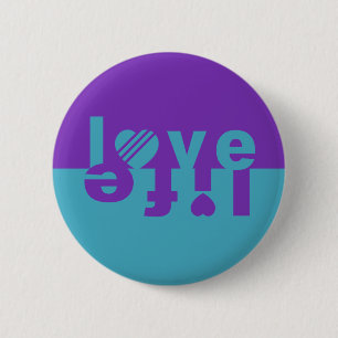 Macaron Rond 5 Cm Boutons LOVE LIFE