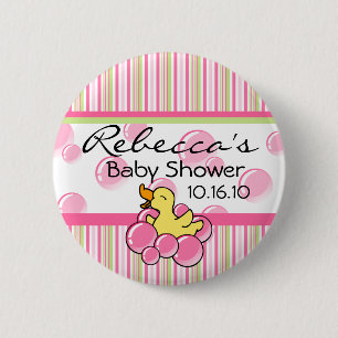 Macaron Rond 5 Cm Boutons mignons de baby shower de bulle rose