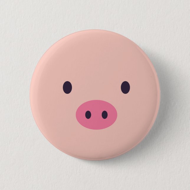 Macaron Rond 5 Cm Boutons mignons de porc (Devant)