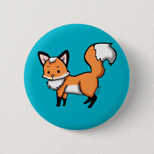 Macaron Rond 5 Cm Boutons minuscules de Fox