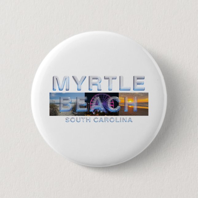 Macaron Rond 5 Cm Boutons Myrtle Beach (Devant)