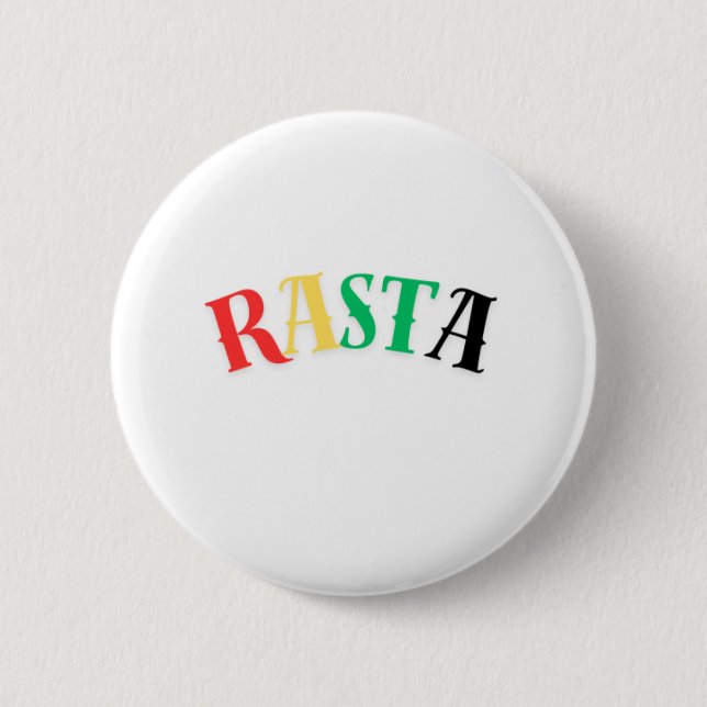 Macaron Rond 5 Cm Boutons Rasta (Devant)