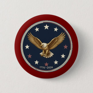 Macaron Rond 5 Cm Boutons Semiquincentennaux USA 250 Anniversaire
