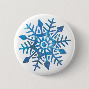 Macaron Rond 5 Cm Boutons Snowflake