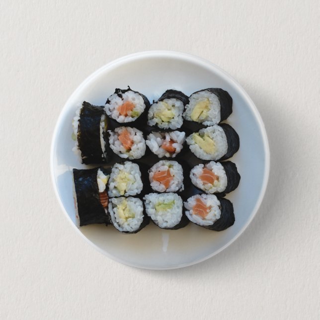 Macaron Rond 5 Cm boutons sushi (Devant)