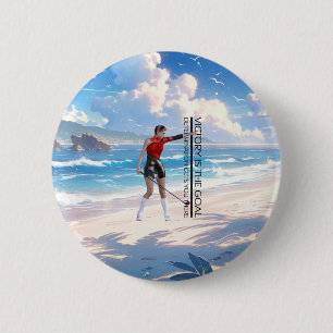 Macaron Rond 5 Cm Boutons TOP Golf Victory Goal