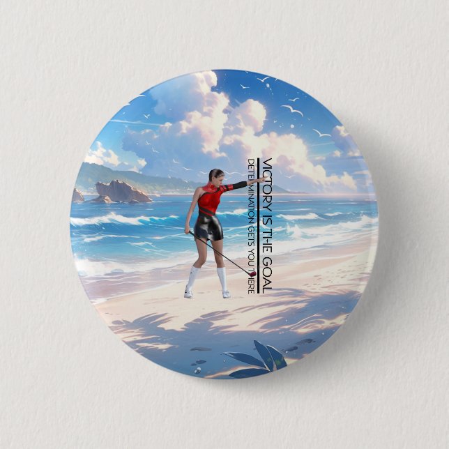Macaron Rond 5 Cm Boutons TOP Golf Victory Goal (Devant)