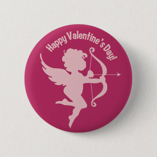 Macaron Rond 5 Cm Boutons Valentine Cupid