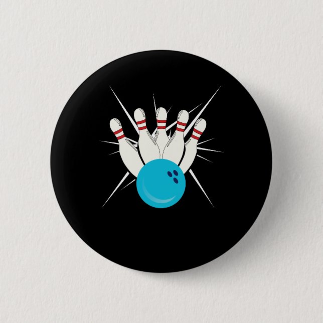 Macaron Rond 5 Cm Bowling Bliss (Devant)