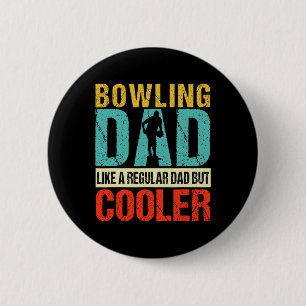 Macaron Rond 5 Cm Bowling Papa Funny Bowlers Spare Bowling Pin Grève