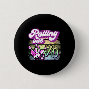 Macaron Rond 5 Cm Bowling Party Rolling En 70 Bowling Anniversaire 1